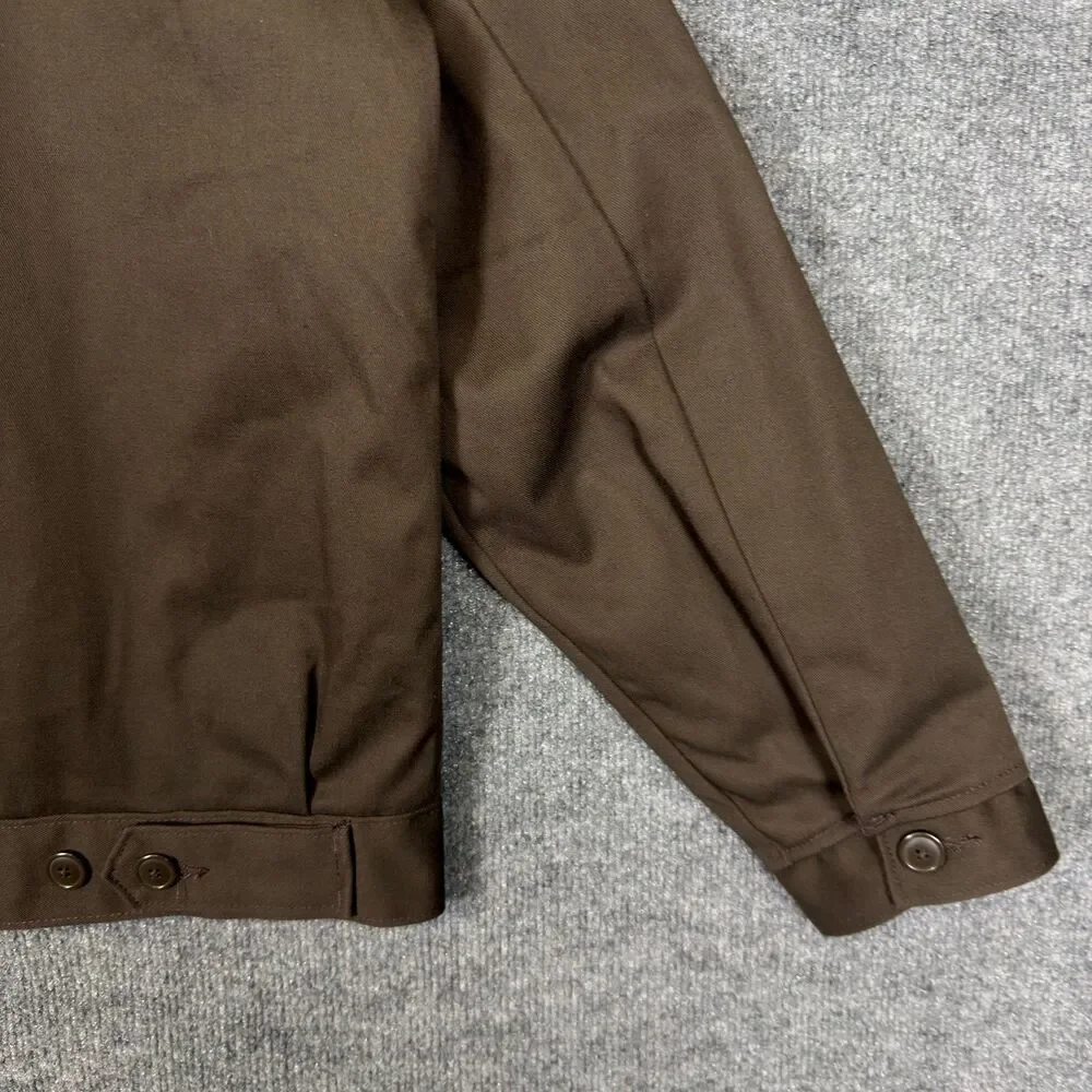 Dickies Mens Eisenhower Icons Work Jacket Small Brown Quilted Lined Workwear
